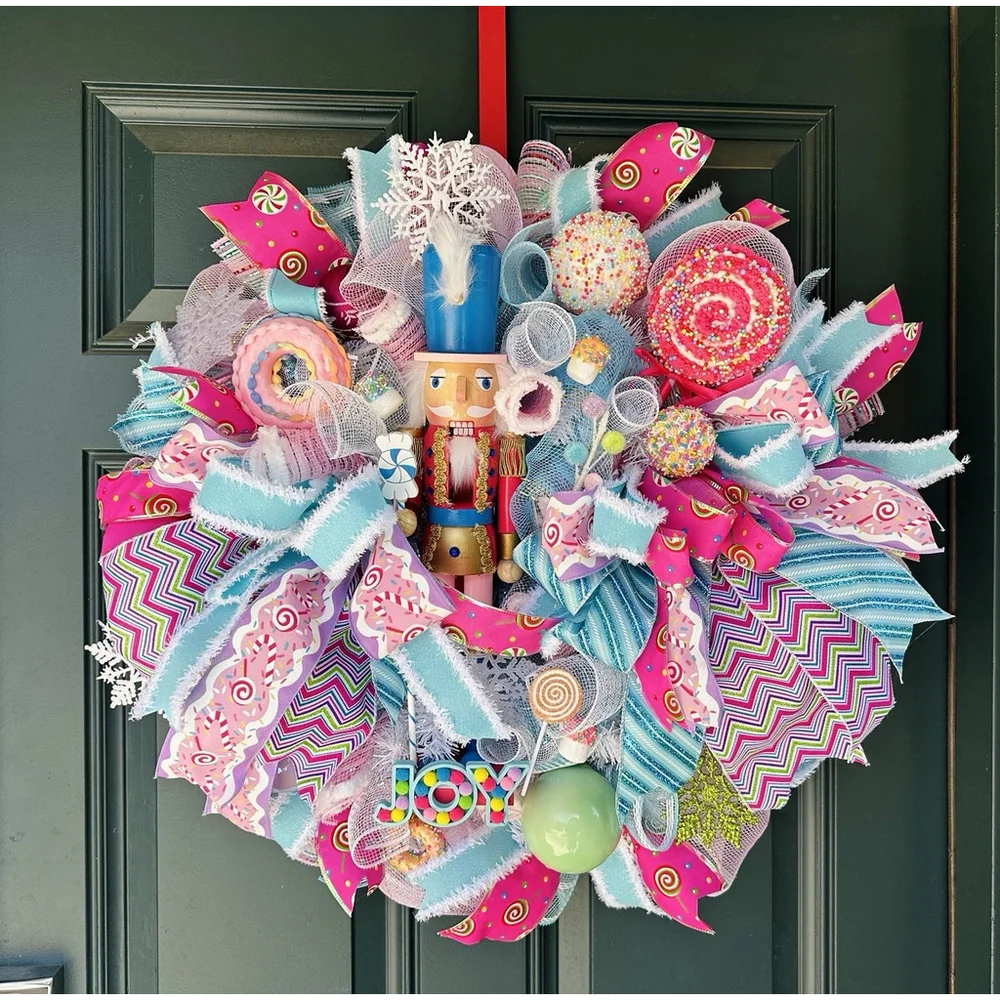 Candyland Wreath, nutcracker wreath, candyland decor Decor, nutcracker decor
